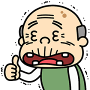 Purupuru Grandpa Purupuru Grandpa Sticker for LINE & WhatsApp | ZIP: GIF & PNG