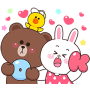 Boobib × BROWN & FRIENDS Sticker for LINE & WhatsApp | ZIP: GIF & PNG