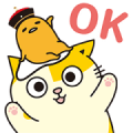 Small Talk Between AMA and gudetama Sticker for LINE & WhatsApp | ZIP: GIF & PNG