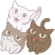 ANIME KURUNEKO Sticker for LINE & WhatsApp | ZIP: GIF & PNG