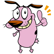 Courage the Cowardly Dog Sticker for LINE & WhatsApp | ZIP: GIF & PNG