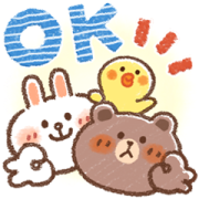 Honobono × BROWN Honobono × BROWN Sticker for LINE & WhatsApp | ZIP: GIF & PNG