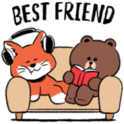 Maison Kitsuné Collab Sticker Sticker for LINE & WhatsApp | ZIP: GIF & PNG