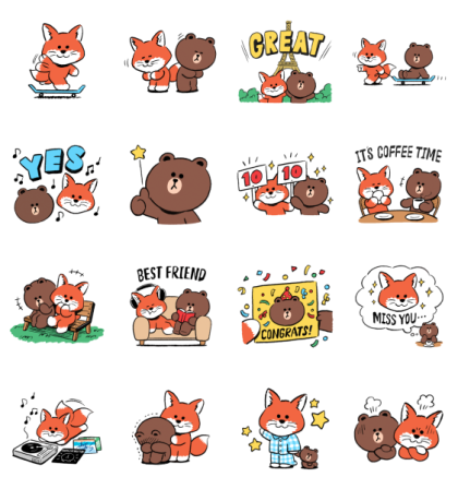 Maison Kitsuné Collab Sticker Line Sticker GIF & PNG Pack: Animated & Transparent No Background | WhatsApp Sticker