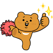 Moving！Betakkuma cheers you Sticker for LINE & WhatsApp | ZIP: GIF & PNG