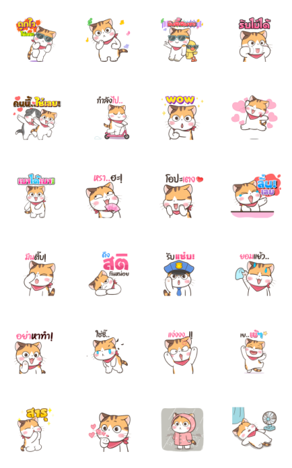 Soidow Cat 5 Line Sticker GIF & PNG Pack: Animated & Transparent No Background | WhatsApp Sticker