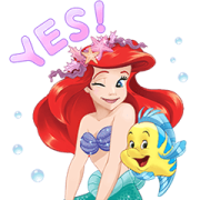 Animated The Little Mermaid (Keigo) Sticker for LINE & WhatsApp | ZIP: GIF & PNG