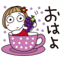 Hanako × LINE Part Time Jobs Sticker for LINE & WhatsApp | ZIP: GIF & PNG