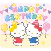 Hello Kitty Pop-Up Greeting Stickers Sticker for LINE & WhatsApp | ZIP: GIF & PNG