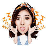 Isyana the Cheerful Girl Sticker for LINE & WhatsApp | ZIP: GIF & PNG