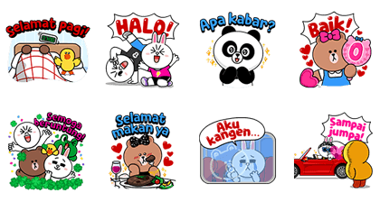 LINE Characters: Daily Greetings Line Sticker GIF & PNG Pack: Animated & Transparent No Background | WhatsApp Sticker