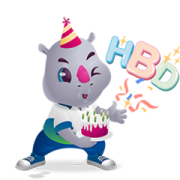 Rhino Thaioil 60th Anniversary Sticker for LINE & WhatsApp | ZIP: GIF & PNG