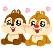 Chip 'n' Dale by Takashi Mifune Sticker for LINE & WhatsApp | ZIP: GIF & PNG
