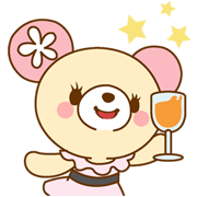 GirlyBear Sticker for LINE & WhatsApp | ZIP: GIF & PNG