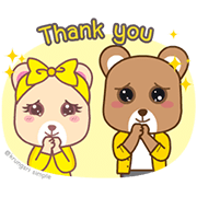 Krungsri Bears: Friendship Story Sticker for LINE & WhatsApp | ZIP: GIF & PNG
