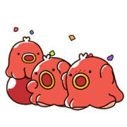 Octopus Sausage 5 Sticker for LINE & WhatsApp | ZIP: GIF & PNG