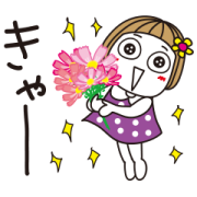 Tokimeki Hanako by kikipuri Tokimeki Hanako by kikipuri Sticker for LINE & WhatsApp | ZIP: GIF & PNG