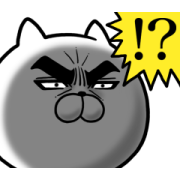 Attractive eye's cat×NURO Hikari Sticker for LINE & WhatsApp | ZIP: GIF & PNG