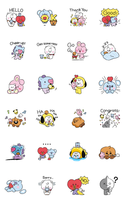BT21 My Little Buddy Line Sticker GIF & PNG Pack: Animated & Transparent No Background | WhatsApp Sticker