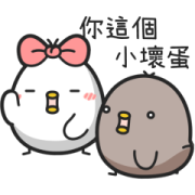 Black and White Chicken-Glod Drama Stickers BWChickens-Glod Drama Stickers Sticker for LINE & WhatsApp | ZIP: GIF & PNG