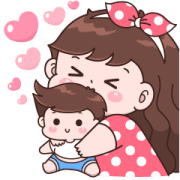 Boobib Big Love Sticker for LINE & WhatsApp | ZIP: GIF & PNG