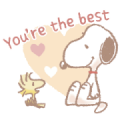Fluffy Snoopy's Caring Stickers Sticker for LINE & WhatsApp | ZIP: GIF & PNG