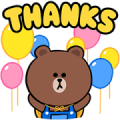 LINE BROWN FARM Happy Every Day Sticker Sticker for LINE & WhatsApp | ZIP: GIF & PNG