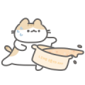LINE SHOPPING × Lazy Fat Neko Sticker for LINE & WhatsApp | ZIP: GIF & PNG