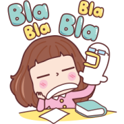 Miedie Bla Bla Bla Miedie Bla Bla Bla Sticker for LINE & WhatsApp | ZIP: GIF & PNG