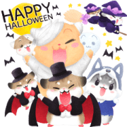 Pudding Hamster 7: Halloween 2021 Sticker for LINE & WhatsApp | ZIP: GIF & PNG