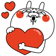 Rabbit expression is too rich × Sukimani Rabbit expression is too rich×Sukimani Sticker for LINE & WhatsApp | ZIP: GIF & PNG