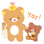Rilakkuma marché stickers Sticker for LINE & WhatsApp | ZIP: GIF & PNG