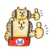 Cute! Lazy Nyansuke Sticker for LINE & WhatsApp | ZIP: GIF & PNG