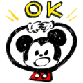 Mickey Mouse (Whimsical Doodles) Sticker for LINE & WhatsApp | ZIP: GIF & PNG