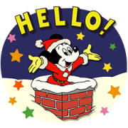 Mickey and Friends (Retro Christmas) Sticker for LINE & WhatsApp | ZIP: GIF & PNG