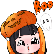 Nong Kawhom Halloween Edition Nong Kawhom Halloween Edition Sticker for LINE & WhatsApp | ZIP: GIF & PNG