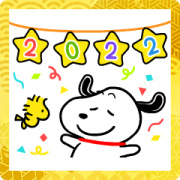 Animated Snoopy New Year's Stickers Sticker for LINE & WhatsApp | ZIP: GIF & PNG