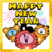 BT21 New Year's Big Stickers Sticker for LINE & WhatsApp | ZIP: GIF & PNG
