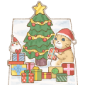 Cat's Lifestyle Classic Christmas Sticker for LINE & WhatsApp | ZIP: GIF & PNG