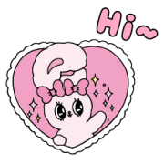 Esther Bunny Ver. 1 Sticker for LINE & WhatsApp | ZIP: GIF & PNG