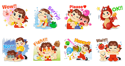 LINE Bubble 2 + Peko Line Sticker GIF & PNG Pack: Animated & Transparent No Background | WhatsApp Sticker