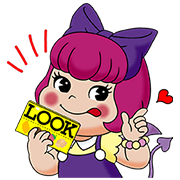 LOOK 4th Series: Peko Chan & Magic Girl Sticker for LINE & WhatsApp | ZIP: GIF & PNG