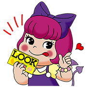 LOOK 4th Series: Peko Chan & Magic Girl LOOK 4th Series: Peko Chan & Magic Girl Sticker for LINE & WhatsApp | ZIP: GIF & PNG