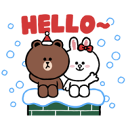 Starbucks × LINE FRIENDS Holiday Sticker Sticker for LINE & WhatsApp | ZIP: GIF & PNG