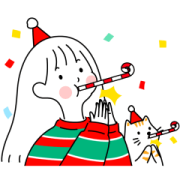 minimal G Happy Xmas Sticker for LINE & WhatsApp | ZIP: GIF & PNG