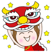 Chinese New Year CNY PannLantGIRL Pop-Up Chinese New Year CNY PannLantGIRL Pop-Up Sticker for LINE & WhatsApp | ZIP: GIF & PNG