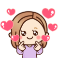 OTONA-GIRL×Sukimani Sticker for LINE & WhatsApp | ZIP: GIF & PNG
