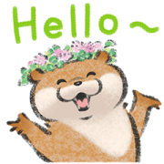Cute Lie Otter 4 Sticker for LINE & WhatsApp | ZIP: GIF & PNG
