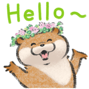 Cute Lie Otter 4 Cute Lie Otter 4 Sticker for LINE & WhatsApp | ZIP: GIF & PNG