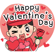 Happy Valentine's Day with Wall's Sticker for LINE & WhatsApp | ZIP: GIF & PNG